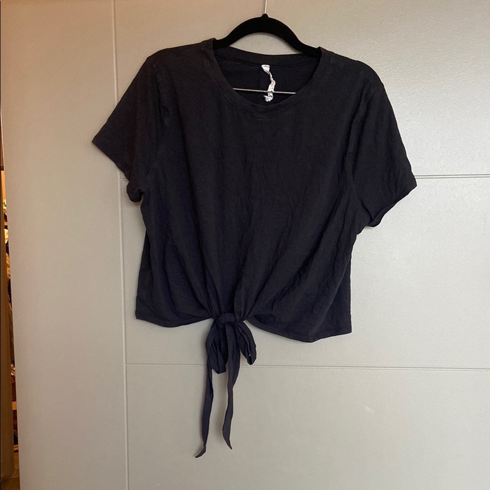 Lululemon Black Tie-Front Women's Yoga Top